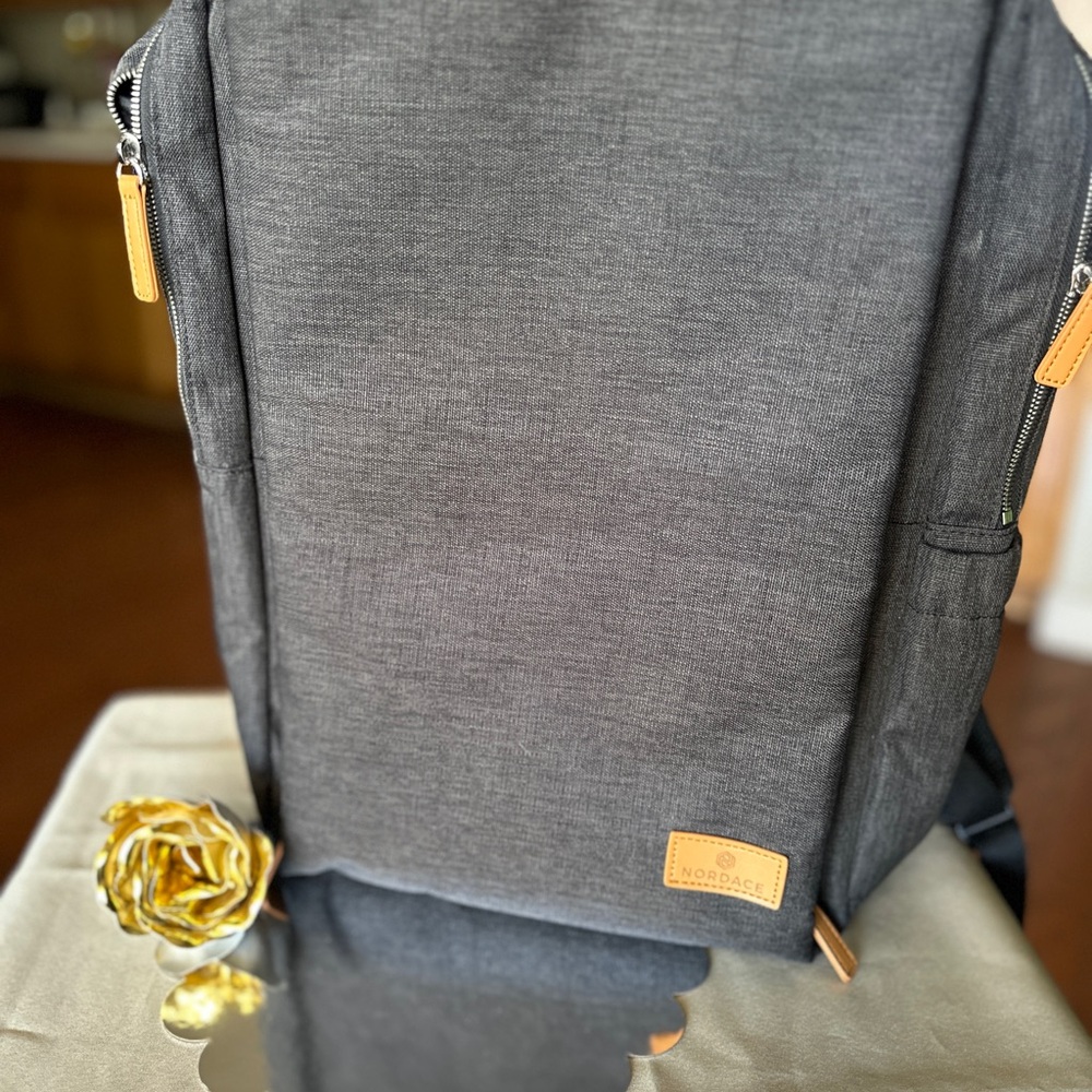 Gray Minimalist Backpack with Subtle Texture